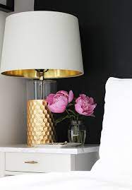 Pin By The Everygirl On Home Sweet Home Bedroom Night Stands White Gold Bedroom Gold Bedroom