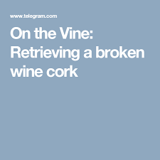 You Just Have To Say That You Re Fine Vine On The Vine Retrieving A Broken Wine Cork Wine Cork Vines