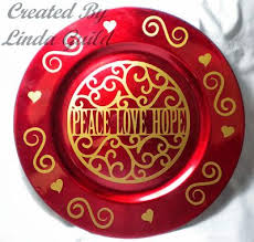 Peace Love Hope Charger Plate