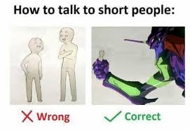 25, best memes about how to talk to short people, how to. Eva How To Talk To Short People Know Your Meme