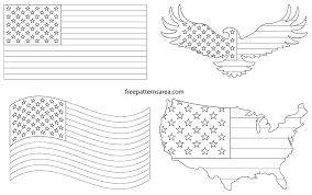 Vector Black And White American Flag Png Usa United States American Flag Vector Images Freepatternsarea In 2020 Flag Template American Flag Coloring Page Flag Vector