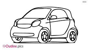 Car Outline Drawing In 2021 Outline Drawings Drawings Simple Car Drawing