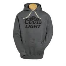 Mens Sweatshirt Hood Coors Light Beer Pouch Hoodie Coors Light Coors Sweatshirts