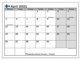 Ruta över | gratis kalender att skriva ut. Kalender Finland April 2021 For Att Skriva Ut Michel Zbinden Sv