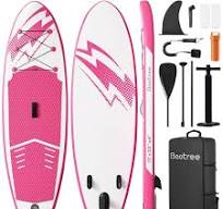 Pink 11' Inflatable Stand Up Paddle Board 6'' Thick - Premium SUP Board  with Durable SUP Accessories & Non-Slip Deck | Includes Paddle Pump &  Backpack