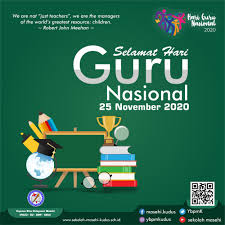 Website pendidikan, terlebih dahulu mengucapkan selamat hari guru nasional indonesia. Selamat Hari Guru Nasional