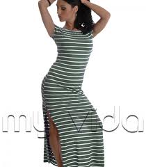 Abiti neri lunghi manica lunga con spacco per donna selected selected femme. Abiti Donna Estate Righe Summer My Vida