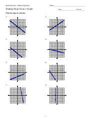 Slope From A Graph Pdf Kuta Software Infinite Algebra 1 Name Finding Slope From A Graph Date Period Find The Slope Of Each Line 1 2 3 4 5 6 7 8 U00a9r Course Hero
