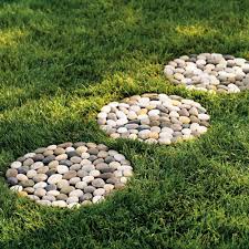 Stepping Stone Multi Set Of 3 Garden Stepping Stones Diy Garden Decor Garden Stones