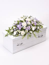Maybe you would like to learn more about one of these? Children S Casket Spray Blue Lilac From Flowers Ie
