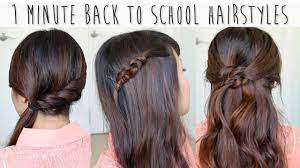 1 Minute Back To School Hairstyles Love Her Hair Tutorials Back To School Hairstyles Hairstyles For School Long Hair Tutorial