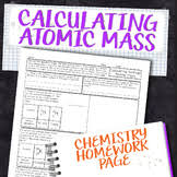 Average atomic mass •most elements occur naturally as mixtures of isotopes. Atomic Mass Worksheets Teachers Pay Teachers