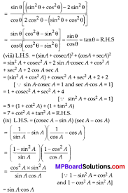 Mp Board Class 10th Maths Solutions Chapter 8 Introduction To Trigonometry Ex 8 4 Mp Board Solutions Maths Solutions Math Math Books
