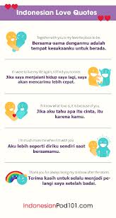 Untuk menghadapinya kita harus bisa ikhlas dan sabar. How To Say I Love You In Indonesian Romantic Word List