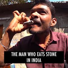 The Man Who Eats Stone In India 🇮🇳