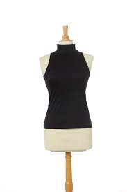 Trendyol white sleeveless shirt with large collar. Joi Turtleneck Sleeveless Top Black Emerald Jaaz