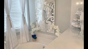 A slender, horizontal sink saves space in a small bathroom. Bathroom Tub Shower Area Decorating Ideas Decorate With Me Youtube