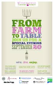 The Wethersfield Farmers Market Farm To Table Dinner Poster Wethersfield Farmersmarket Farm Farm Party Wethersfield