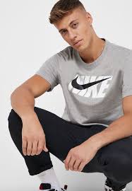 Buy Nike Grey Nsw T Shirt For Men In Mena Worldwide Globally 72704at12qcp Mens Tshirts Men Online Shopping Shirts