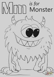 Amazing Monster Coloring Pages For Kids Letter M Is Page Free Printable Abc Coloring Pages Monster Coloring Pages Cartoon Coloring Pages