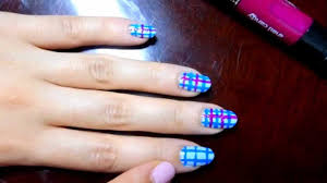 No worries, we've got you covered. Super Cute Plaid Inspired Nail Art Light Blue Dark Blue And Purple Youtube