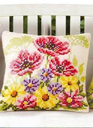 Beautiful floral cross stitch pattern. Wild Flower Cushion Cover Cross Stitch Pillow By Loiseaufabrics Cross Stitch Flowers Cross Stitch Pillow Cross Stitch