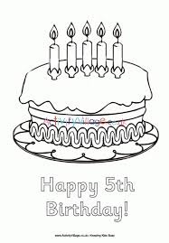 5 years boy with birthday cake and balloon coloring pages. Happy 5 Birthday Coloring Pages For Kids Coloring Best B88 Period