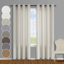 White Semi Sheer Curtains 84 Inch Length Window Curtain With Grommet F – My  Store