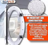 Seaflo Boat Oval Shape Porthole Window With White ABS Plastic Trim Port Hole : Amazon.ae: Sporting Goods