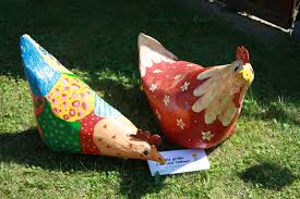 Huhner Aus Pappmache Pappmache Pappmache Basteln Pappmache Figuren
