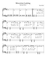 Klavier, klavier&gesang, tabs, leichte noten. Miraculous Ladybug Musescore Klaviernoten Klavier Noten