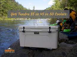 Maybe you're searching for a coolers that compare to yeti. Comparison Of The Yeti 35 Vs 45 Vs 50 Coolers Thrifty Outdoors Man