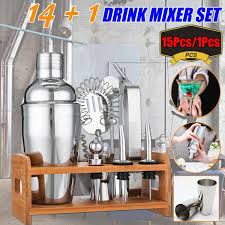 Check spelling or type a new query. Kokteyl Shaker Barware Set Paslanmaz Celik Bar Seti Araclari 750 550ml Barmen Seti Bar Shaker Mikser Makinesi Camur W Ahsap Raf Www Lecontte Store