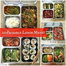 20 Packable Lunch Menus Packable Lunch School Lunch Recipes Lunch Menu