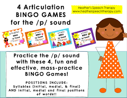 They also provide a setting for practicing appropriate interaction skills. Articulation P Sound Bingo Game For Speech Therapy Heather S Speech Therapy
