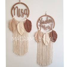 Woven on a polished factory wooden bar. Macrame By Lal Macramebylal Foto E Video Di Instagram Feather Crafts Diy Feather Crafts Macrame Wall Art