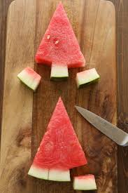How to cut a watermelon into triangles. How To Cut Up A Watermelon Into Trees Mirlandra S Kitchen