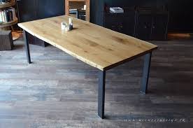 274table Bois Massif Acier Jpg 1024 678 Table Chene Massif Table Salle A Manger Mobilier De Salon