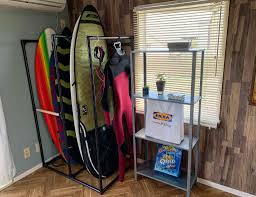 サーフボードラックをイレクターパイプで簡単おしゃれにdiy サーフボードラック イレクターパイプ ラック