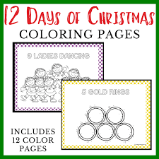 Get crafts, coloring pages, lessons, and more! Free 12 Days Of Christmas Coloring Pages For Preschoolers