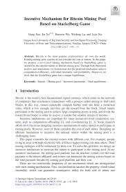 That's partially because it charges no fees on it's own, because there are no central server. Pdf Incentive Mechanism For Bitcoin Mining Pool Based On Stackelberg Game