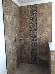 Waterfall In Shower Elegant Accents Tile Design Shower Tile Designs Shower Tile Tile Design