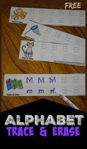 Use in preschool or kindergarten. Free Alphabet Tracing Printable Strips