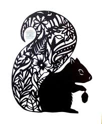 Black And White Squirrel With Acorn Clipart Pin On Thanksgiving