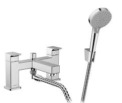 Bathtub mixer with overhead shower. Vernis Shape Bath Mixers 2 Functions Chrome 71462000