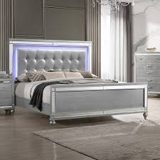 Lend your bedroom a provencal touch with this vanity set. Valentino Panel Bed Silver New Classic Furniture Furniture Cart