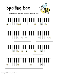 Who Likes Spelling Bees Here Are Three Spelling Bee Worksheets One For The Treble Staff One For The Piano Worksheets Piano Teaching Music Theory Worksheets