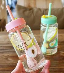 Kids Water Glass Bottle Trendy Water Bottles Water Bottle Bottle