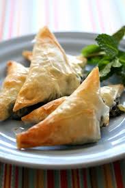 Spinach And Goat Cheese Triangles Skinny Chef Recipe Food Greek Food Traditional Greek Recipes