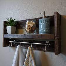 Even though a towel bar plays a role in your every life, it also allows you to add a hint of style to your. Modern Rustic Bathroom Shelf With Satin Nickel Finish Towel Rail Hooks Rustic Towels Towel Rack Bathroom Towel Rack